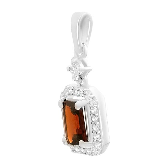 Серебряная подвеска с гранатом 1.631ct