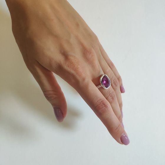 Серебряное кольцо с александритом 8.6ct