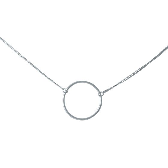 Серебряное колье без камней