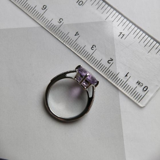 Серебряное кольцо с аметистом 3.923ct