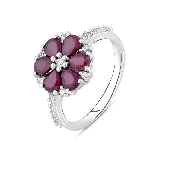 Серебряное кольцо с рубином 3.14ct