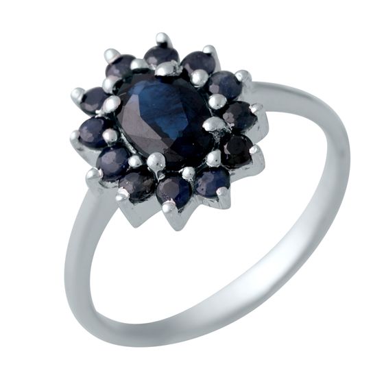 Серебряное кольцо с сапфиром 1.64ct