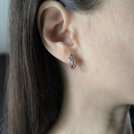 Серебряные серьги без камней