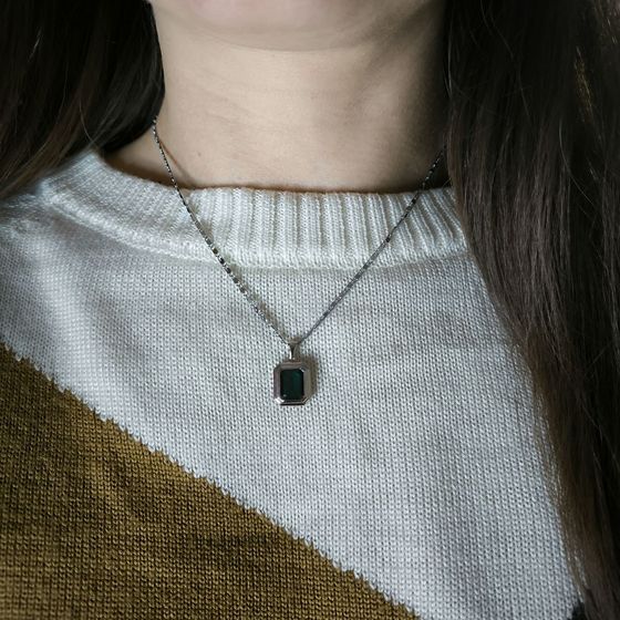 Серебряная подвеска с топазом Лондон Блю 2.95ct