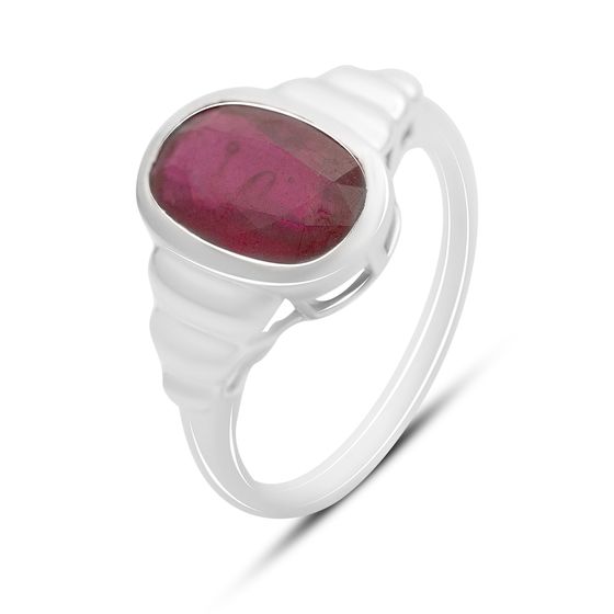 Серебряное кольцо с рубином 5.375ct