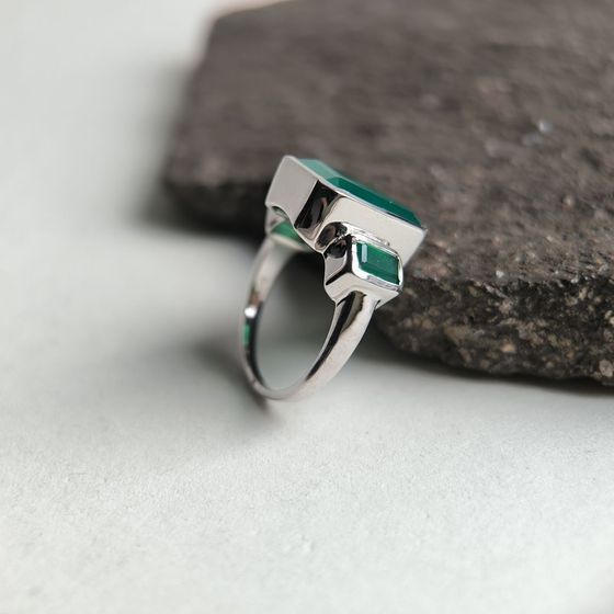 Серебряное кольцо с агатом 7.363ct