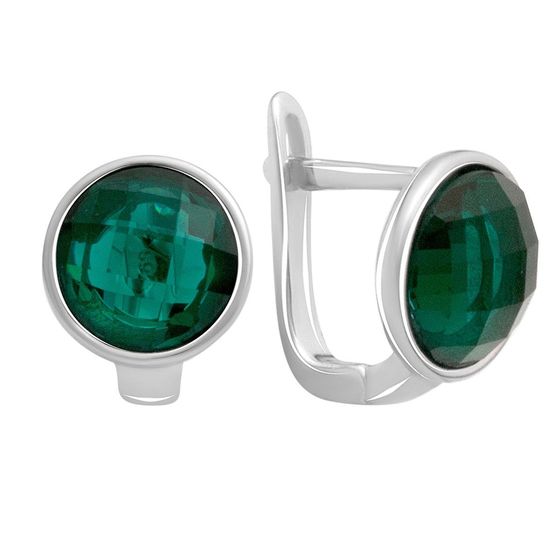 Серебряные серьги с фианитами