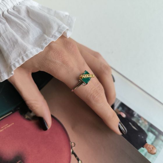Серебряное кольцо с агатом 2.885ct