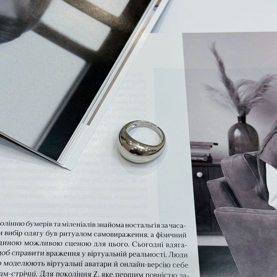 Серебряное кольцо без камней