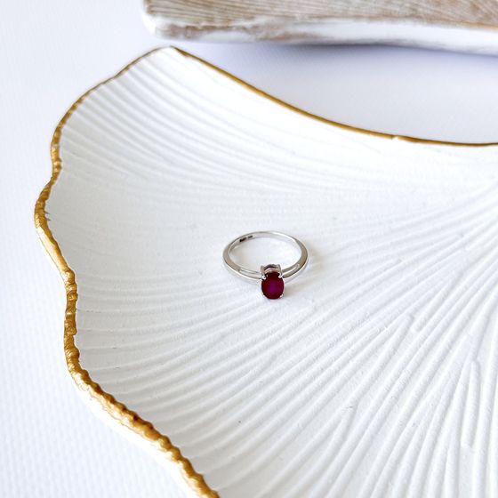 Серебряное кольцо с рубином 1.01ct
