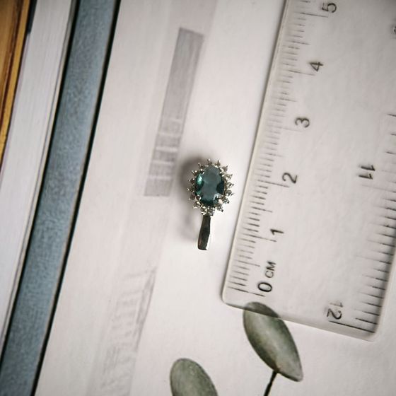 Серебряная подвеска с топазом Лондон Блю 0.746ct