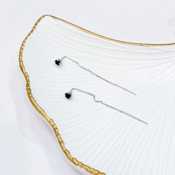 Серебряные серьги с сапфиром 0.81ct