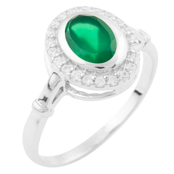 Серебряное кольцо с агатом