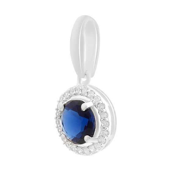 Серебряная подвеска с сапфиром nano 1.862ct