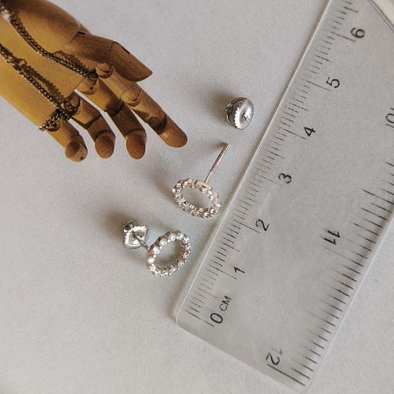 Серебряные серьги с фианитами