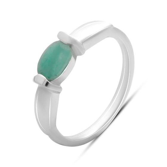 Серебряное кольцо с изумрудом 0.808ct