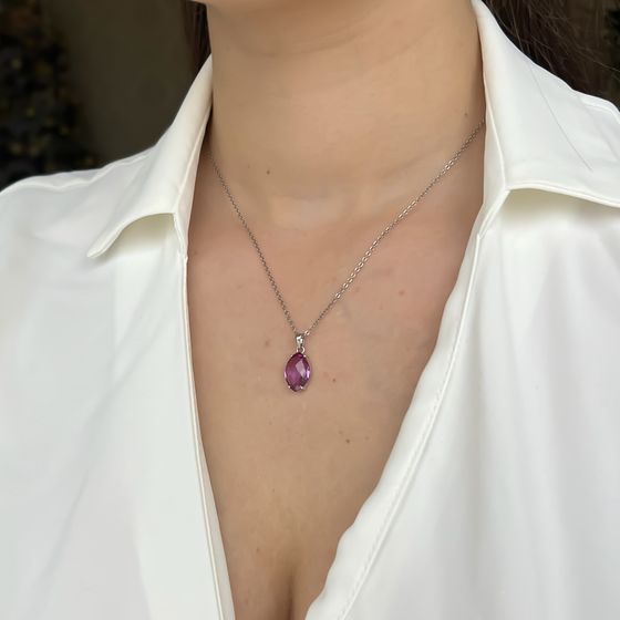 Серебряная подвеска с александритом 6.985ct
