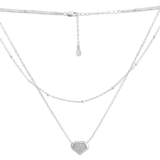 Серебряное колье с фианитами