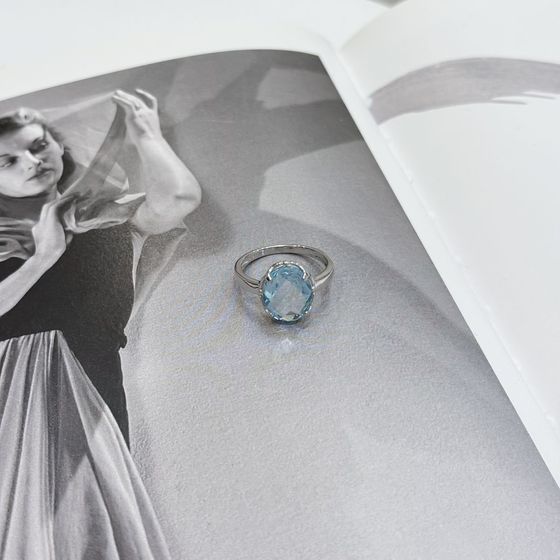 Серебряное кольцо с топазом 4.95ct