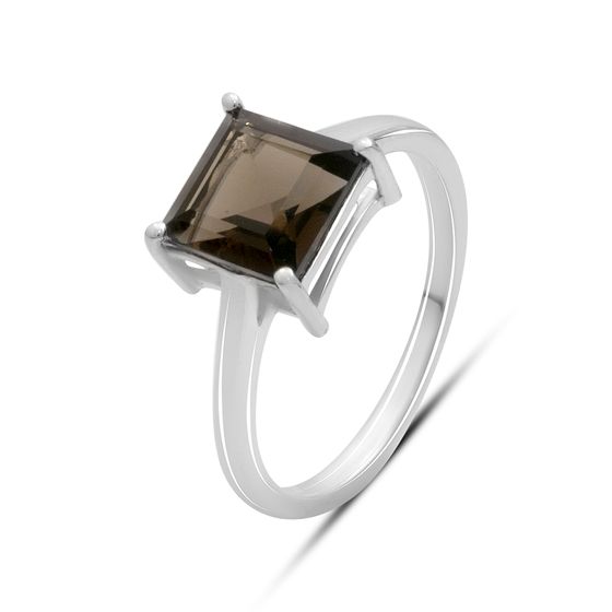 Серебряное кольцо с раухтопазом (дымчатым кварцем) 2.308ct