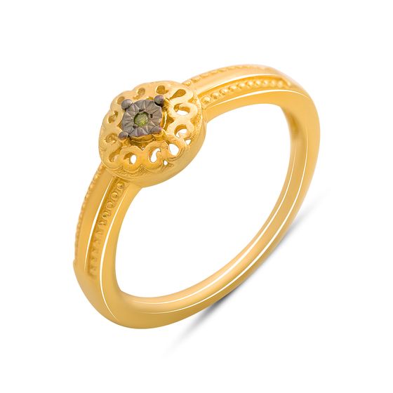 Серебряное кольцо с бриллиантом