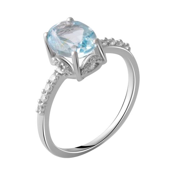 Серебряное кольцо с топазом 2.695ct