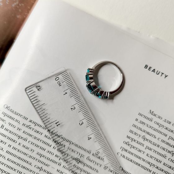 Серебряное кольцо с изумрудом nano 1.9ct