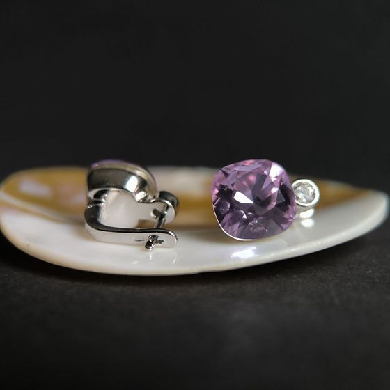 Серебряные серьги с фианитами