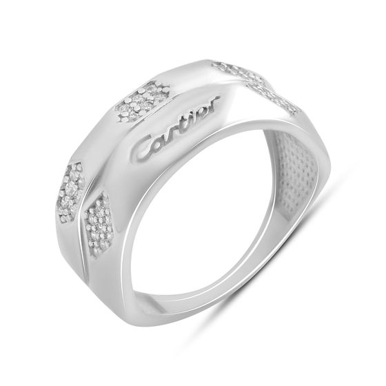 Серебряное кольцо с фианитами 0.36ct