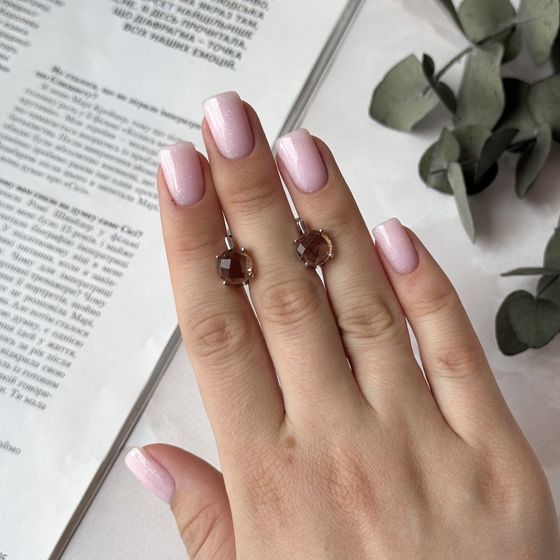 Серебряные серьги с султанитом