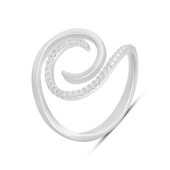 Серебряное кольцо с фианитами