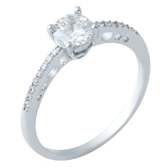 Серебряное кольцо с фианитами