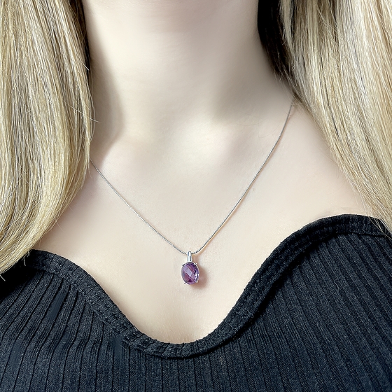 Серебряная подвеска с александритом 3.27ct