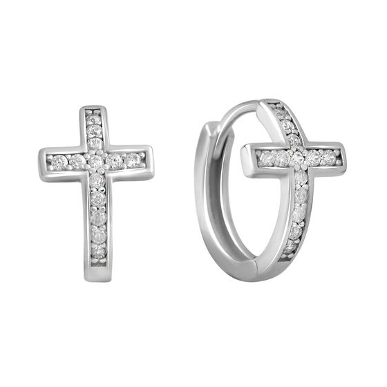 Золотые серьги с фианитами 0.26ct