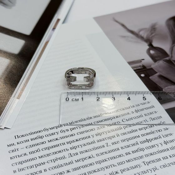Серебряное кольцо с фианитами