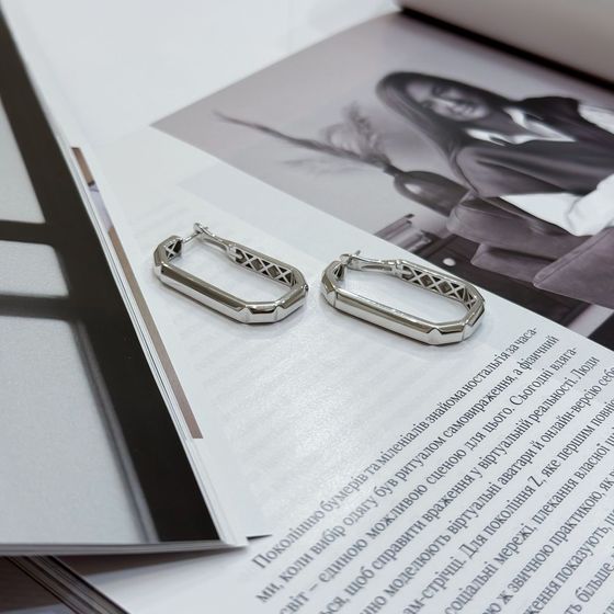 Серебряные серьги без камней