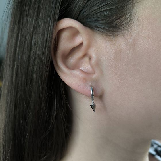 Серебряные серьги без камней