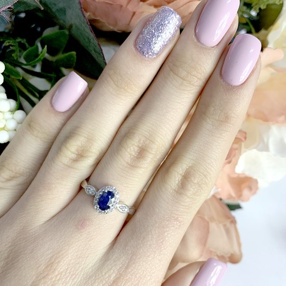 Серебряное кольцо с сапфиром 0.851ct