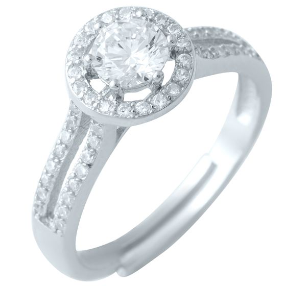 Серебряное кольцо с фианитами
