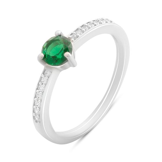 Серебряное кольцо с изумрудом nano 0.586ct