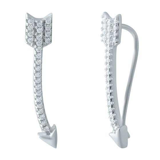 Серебряные серьги с фианитами