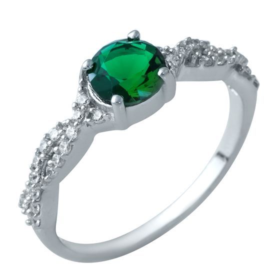 Серебряное кольцо с изумрудом nano 0.969ct