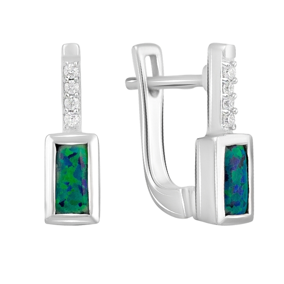 Серебряные серьги с опалом 0.498ct