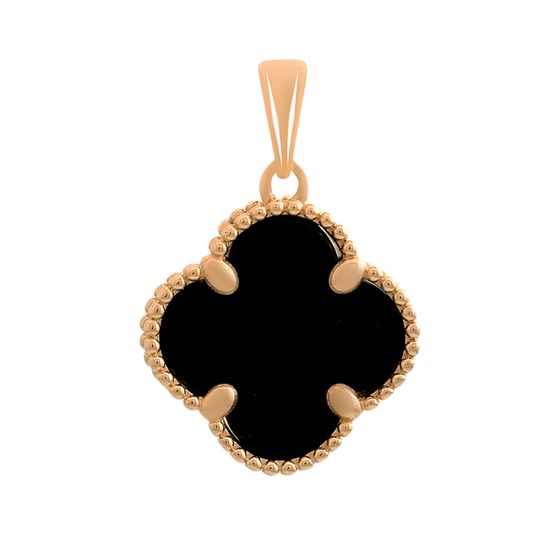 Золотая подвеска с ониксом