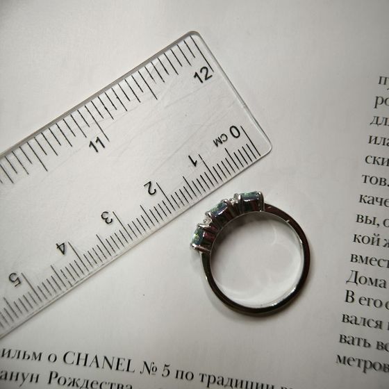 Серебряное кольцо с мистик топазом 1.22ct