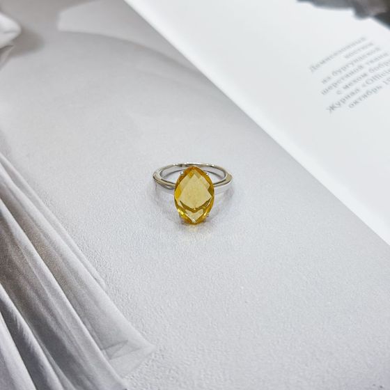 Серебряное кольцо с цитрином nano 4.806ct