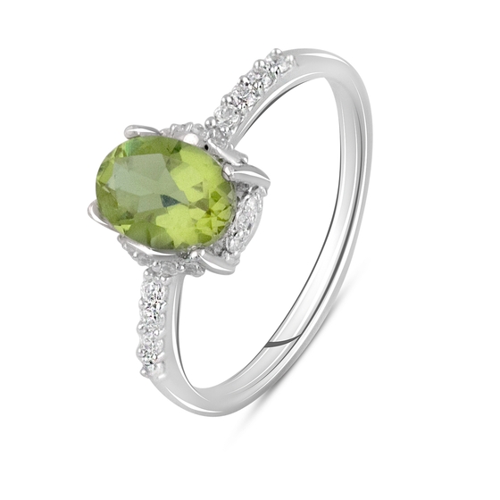 Серебряное кольцо с султанитом 2.133ct, фианитами