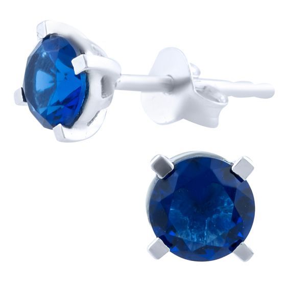 Серебряные серьги с сапфиром nano 0.662ct