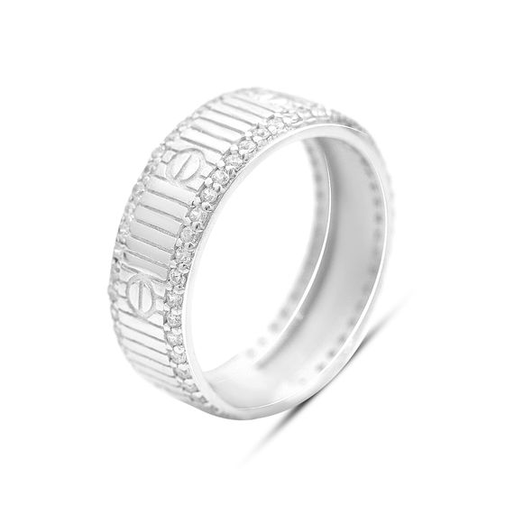 Серебряное кольцо с фианитами