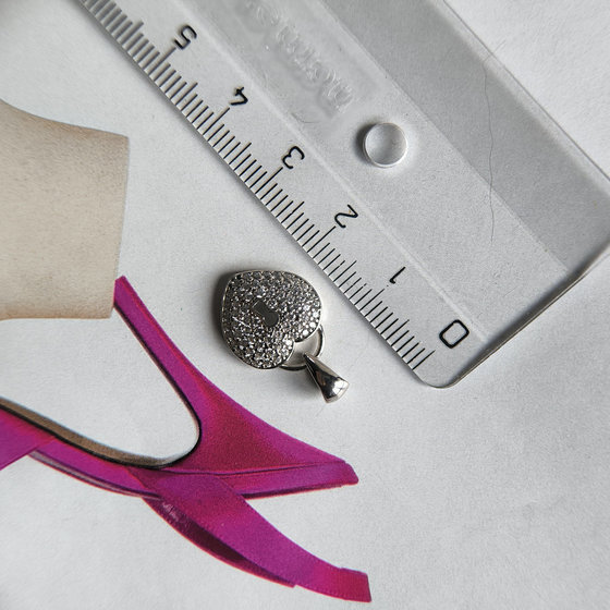 Серебряная подвеска с фианитами